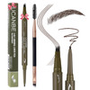 Ucanbe Eyebrow Pen Dual-Ended Eyebrow Pencil With 4-Fork-Tip & Gel Eyeliner For Women Eye Brow Pen With Gel Eyeliner Pencil Microblading Eyebrow Pencils With Hair Like Strokes Classic Brown