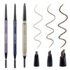 Ucanbe 3 Pcs Eyebrow Pencils For Women Brow Pencil Included 3 Types Of Tips - Shapes Defines Fills Dual-Sided Long-Lasting Brow Makeup Light Brown