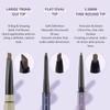 Ucanbe 3 Pcs Eyebrow Pencils For Women Brow Pencil Included 3 Types Of Tips - Shapes Defines Fills Dual-Sided Long-Lasting Brow Makeup Light Brown