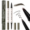 Ucanbe 2-In-1 Eyebrow Pen & Gel Eyeliner Pencil Microblading Eye Brow Pencil With Brow-Fection Angled Brush Tip + 1.5Mm Ultra-Fine Eye Liner Waterproof Quick-Dry Long Lasting (Brown)