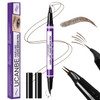 Ucanbe Eyebrow Pen Dual-Curved Eyebrow Pencils For Women 2-In-1 Brow Pencil With 2-Fork-Tip & Precise Brush-Tip For Natural Hair-Like Brows Waterproof Microblading Brow Pen Last 24Hrs (Light Brown)