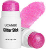 Ucanbe White Body Glitter Stick For Singer Concerts Music Festivals Face Glitter Makeup For Face Body Hair Eyes & Lips Chunky Glitter Sparkling Mermaid Sequins For Women 1.2Oz