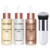 Ucanbe 3 Pcs Face Body Glitter Liquid Highlighter Illuminator Dewy Drops With Makeup Brush Makeup Sparkle Shine Luminizer Enhancer Body Shimmer Tint 50Ml/1.69Oz X 3 (3Pcs Standard)