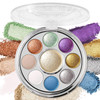 Ucanbe Baked Eyeshadow Palette With Highlighter 9 Colors Gemstone Shimmer Eye Shadow Palette Blendable High Pigment Metallic MatteGlitter Makeup Rotating Compact Design 03 Enchanted Gemstone