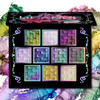 Ucanbe Chameleon Multichrome Eyeshadow Palette 10 Colors Shifting Chromatic Sparkling Metallic Eye Shadow Multi-Use Blendable Holographic Glitter Shimmer Eye Makeup Palllet (Lunar Mirage)