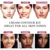 Youngfocus Cosmetics Cream Contour Best 8 Colors Contouring Foundation - Highlighting Makeup Kit/Concealer Palette - Vegan Cruelty Free And Hypoallergenic - Instruction Manual Face Blushes