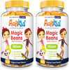 2X Actikid Magic Beans Vegan Multi-Vitamin 60X Tropical Twist Flavour | Gelatine Free | Children'S Vitamin | Immune System Booster