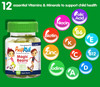 Actikid Magic Beans Multivitamin 45X Apple Flavour, Gelatine Free, Vitamins For Children, Immune System Booster
