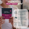 Biotin Hair Growth Supplement - 1 Year Supply High Strength Biotin 10000mcg Per Tablet Hair Skin and Nails Vitamins for Women & Men 365 Vegan Biotin Tablets - Easy to Swallow UK Made Hair Vitamins