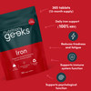 Iron Tablets High Strength 14mg - 365 Tablets 12 Months Supply - Vegan Iron Supplements for Women and Men - Ferrous Fumarate Reduces Tiredness and Fatigue - UK Made Vitamin