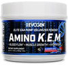 Evogen Amino K.E.M. - EAA & BCAA Powder Pump Volumizer | BCAAs Amino Acids Supplement for Blood Flow Muscle Growth & Hydration | Blueberry Apple | 30 Servings