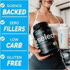 PEScience Select Protein Powder, Whey and Casein Blend, Lean Protein Powder for Women and Men, Low Calorie, Low Carb, Keto Friendly, Gluten Free, Peanut Butter Cookie - 55 Servings