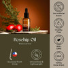 Gya Labs Rosehip Oil - 1 Fl Oz - Carrier Oil for Hair, Skin, Face, Scalp & Body Massage