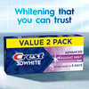 Crest 3D White Advanced Teeth Whitening Toothpaste Radiant Mint 3.3 oz Pack of 2