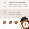 Vitavea  Lions Mane Supplement 2000mg with Black Pepper 180 Vegan Capsules Organic Lion’s Mane Mushroom 30:1 Extract 40% Polysaccharides and Beta Glucans  Focus Memory  and Mental Clarity
