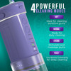 GuruNanda Compact Water Dental Flosser, Portable Travel Size Oral Irrigator Flosser with Collapsible 180 ml Tank, Smart Timer, 4 Flossing Modes, TSA-Friendly - Lavender