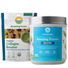 Amazing Grass Glow Collagen Booster Bundle - Vegan Protein Powder Vanilla Honeysuckle & Organic Collagen Booster