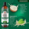 GuruNanda Starter Pulling Oil Mouthwash for Natural Teeth Whitening, Coconut and Peppermint Oil for Fresh Breath & Happy Gums, with Toothbrush & Tongue Scraper, Alcohol-Free, 8 Oz