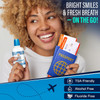 GuruNanda Whitening Mouthwash – Up to 3 Shades Whiter Teeth in 2 Weeks – Alcohol & Fluoride Free Travel Mouthwash with Hydrogen Peroxide – Oxyburst Technology, TSA Friendly, Wild Mint, 3 oz