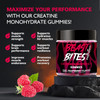 BEAST BITES Nutrition Creatine Monohydrate Gummies for Men & Women - 5g of Creatine Monohydrate per Serving - Sugar Free,Vegan, Raspberry Flavor, 135 Count (45 Servings)