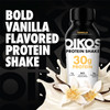 Oikos Protein Shake, Vanilla, 30g High Protein Drinks, Shelf Stable, Ready to Drink, 5g Prebiotic Fiber, 12 fl oz Bottle, 4 Count​