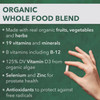 PlantFusion Organic Multivitamin for Women with Iron One Daily Vegan Multivitamin with Plant Based B12 D3 & Whole Food Blend for Energy & Immune Support - 30 Tablets (1 Month Supply)