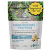 PlantFusion Mushroom Protein Powder - 3 in 1 Vegan Protein Powder Mushroom Supplement and Adaptogen Supplement - Support Mental Focus Immunity and Recovery - Vanilla 1lb