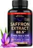 NUTRAHARMONY Natural Saffron Supplements - Pure Saffron Extract 88.5 mg - Made in USA - Mood | Focus | Vision | Energy Support - Eye Health for Women & Men - NonGMO Vegan Pills - 90 Powder Capsules, 3 Month Supply