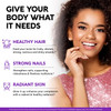 NUTRAHARMONY Biotin Gummies with Collagen - Hair Growth Support Skin, & Nail Strength - for Women & Men - Biotin 10000mcg | Keratin | Hyaluronic Acid | B-Complex | Saw Palmetto - Sugar-Free, Mixed Berry - 60 Gummy