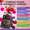 NUTRAHARMONY Biotin Gummies with Collagen - Hair Growth Support Skin, & Nail Strength - for Women & Men - Biotin 10000mcg | Keratin | Hyaluronic Acid | B-Complex | Saw Palmetto - Sugar-Free, Mixed Berry - 60 Gummy