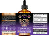 NUTRAHARMONY Liquid Biotin & Collagen 60,000 mcg - Vitamins for Hair Growth Support - Extra Strength Drops for Women & Men - Liquid Collagen Supplement - Strong Nails & Healthy Skin - Made in USA - 4 Fl Oz