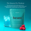 Beam Pre Workout Powder – Pre Workout Supplement with Organic Caffeine 350 mg Electrolytes & Nootropic Focus Support No Sugar Pre Workout for Women & Men Blue Raspberry Flavor 20 Servings