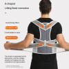 OIMG Adjustable Scoliosis Posture Corrector Corset Back Brace Lumbar Support Straight Corrector De Espalda Belt Corrector De Postura - Gray - size:L