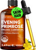 Gya Labs USDA Organic Evening Primrose Oil - 3.4 Fl Oz - Carrier Oil for Hair Skin Face Scalp & Body Massage