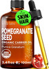 Gya Labs USDA Organic Pomegranate Seed Oil - 3.4 Fl Oz - Carrier Oil for Hair Skin Face Scalp & Body Massage