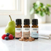 Plant Therapy Home Natural Fragrance Set of 3 Pearberry Lychee Whiskey Oak & White Linen 10 mL (1/3 oz) Each