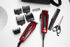 Andis 562940 Ultra Clip Corded Clipper & Trimmer 15-Piecehair Cutting Combo Kit Stainless Steel Blades Power Pivot Motor Whisper Quiet Hanger Loop Red