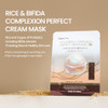 Farmstay Rice & Bifida Complexion Perfect Cream Mask With Niacinamide And Hyaluronic Acid Hydrating & Anti-Aging Face Mask Pack Korean Skin Care For Women & Men 10 Sheets (0.77 Fl. Oz Each)