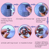 Moepak 4Cm Nail Art Stamper Kit Silicone French Tip Nails Stamp Sticky Nail Stamper With Heads&Scrapers Nail Art Stamping Nail Printing Tool For Home Manicure Diy (Pink)