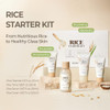 Skinfood Rice Starter Kit Rice Toner Rice Serum Rice Moisturizer And Rice Face Wash For Skin Korean Skin Care Set Travel Size Kit Stocking Stuffers Set For Women Skincare Set