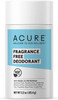 Acure Deodorant Fragrance Free 62g, White, 2.20 oz.