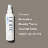 Unite Hair Beach Day Natural Sea Salt Spray Tousled Texture Thickness Definition Waves 8Oz