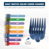 Wahl Color Pro Cordless Rechargeable Hair Clipper & Trimmer Easy Color-Coded Guide Combs - For Men Women & Children Model 9649P