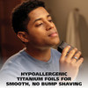 Wahl Bump-Free Rechargeable Foil Shaver With Hypoallergenic Titanium Cutters For Close Smooth Shaving - Model 7339-300