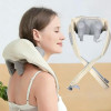 KAXLIDEN Shoulders and Neck Massager with Hot Compress Function Relaxes Back Shoulder Muscle Pain Relief Portable Bionic - 1pcs cream-coloured
