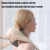 KAXLIDEN Shoulders and Neck Massager with Hot Compress Function Relaxes Back Shoulder Muscle Pain Relief Portable Bionic - 1pcs cream-coloured