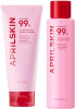 Aprilskin Txa Affordable Daily Skincare Set: Txa Niacinamide 99 Pore Care Pink Bubble Gum Deep Cleanser And Txa Niacinamide 99 Pink Milky Toner