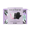 B.Tan Self Tan Travel Kit Love At First Tan Set - Includes Mini Violet Self Tanner Gradual Tanning Lotion Dark Bronzing Drops & Applicator Mitt