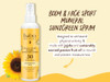 Babo Botanicals Swim & Sport Mineral Sunscreen Spray Spf 30 - Natural Zinc Oxide - Face & Body - For All Ages - Dermatologist Tested - Cruelty- - Fragrance- - Water Resistant
