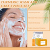 Bcbu 4Pcs Turmeric Wash And Care Three Piece SetTurmeric Trio: Facial WashCleansing Mousse & Soap For Skin CareTurmeric Cleansing Exfoliating PadsTurmeric Face Wash For Face & Body